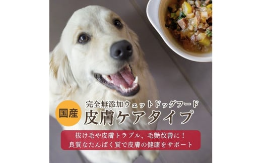 [無添加ウェットドッグフード] 皮膚ケアタイプ (5パック)