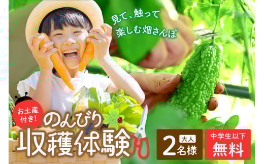 オーガニックファームでのんびり過ごそう！収穫体験&お土産付き(2名様分)