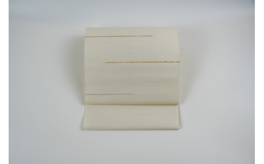 ＜丹後の藤布　遊絲舎＞八寸名古屋帯　「藤八本」（白）選べるお仕立て