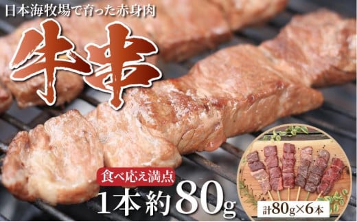 日本海牧場の牛串（80g×6本）