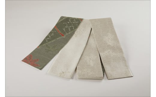 丹後帯　半幅帯「波にうさぎ（２匹入）」