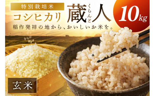 令和8年産 特別栽培米コシヒカリ 蔵人（くらんど） 玄米10kg　GF00020