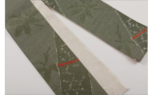 丹後帯　半幅帯「波にうさぎ（１匹入）」