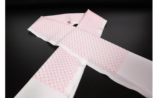 刺繍半衿 薄ピンク