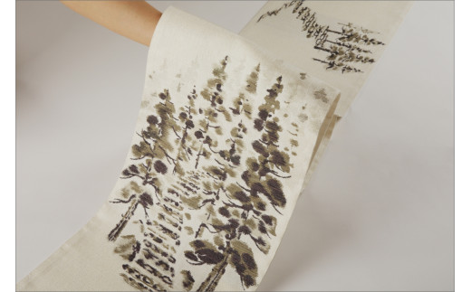 丹後帯　袋帯「夫婦杉」