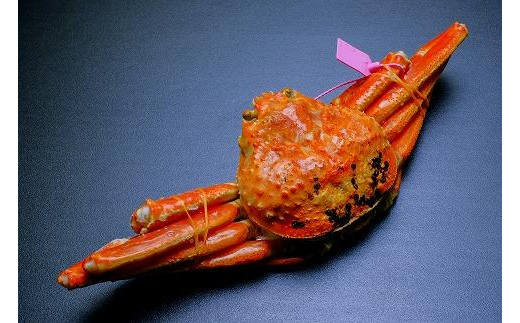 【蟹の匠 魚政】魚政BLACK 茹でズワイガニ〈急速冷凍〉特大サイズ 1杯【姿のまま】カニ酢付き