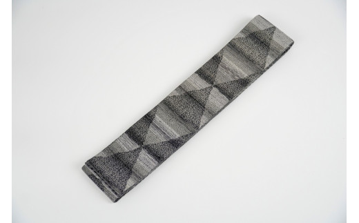 角帯　大ウロコ文（グレー）*リバーシブル幅約10.2cm×長さ約420cm