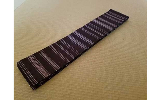 丹後の藤布 角帯「藤糸あそび（墨黒）」