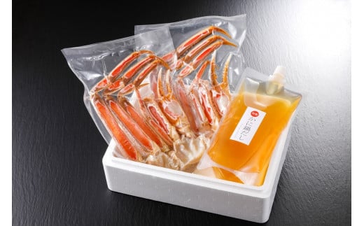 【かに鍋セット自家製鍋だし付き】超特大ずわいがに ５Ｌサイズで圧巻の食べ応え／北畿水産