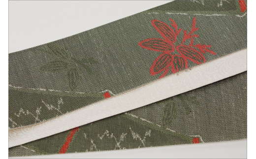 丹後帯　半幅帯「波にうさぎ（２匹入）」