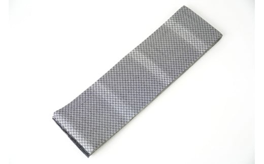 半幅帯　大ウロコ文（グレー）*リバーシブル幅約15.2cm×長さ約420cm