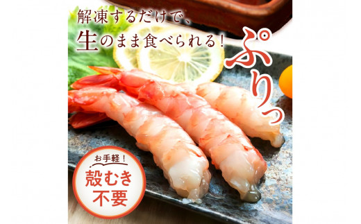 甘ーい！お手軽！日本海産 甘えび むき身 20尾×3パック 刺身用 あまえび 甘エビ  エビ刺身 生えび 冷凍 刺身 お造り