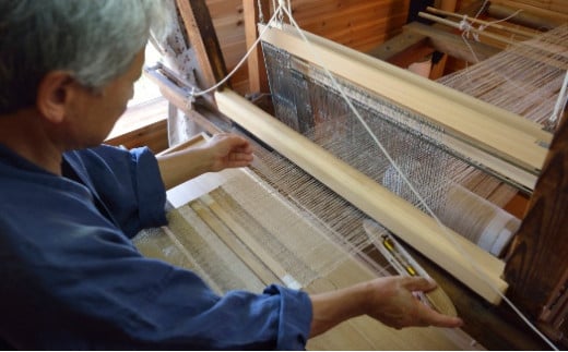 丹後帯 半幅帯「源氏香」（白）