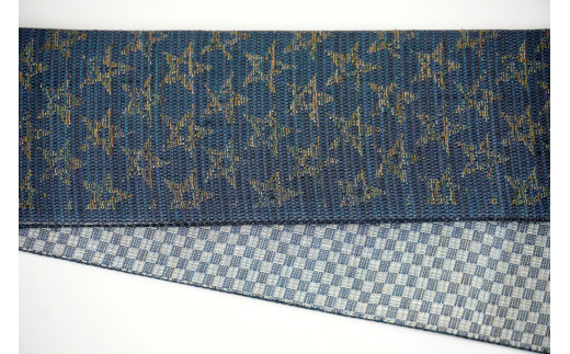 角帯　星空（紺）*リバーシブル幅約10.2cm×長さ約420cm