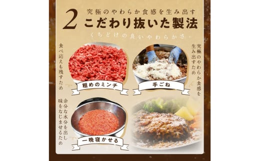 <定期便・隔月3回>塩で食べるやわらかハンバーグ（デミグラスソース付）