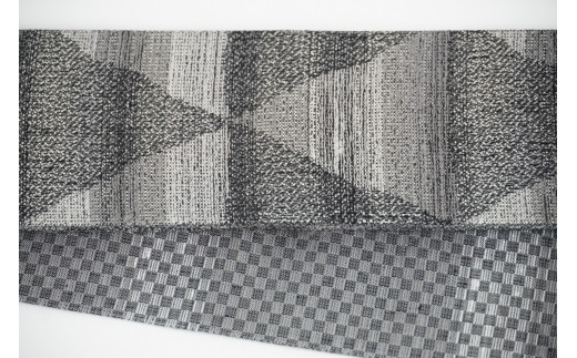 角帯　大ウロコ文（グレー）*リバーシブル幅約10.2cm×長さ約420cm