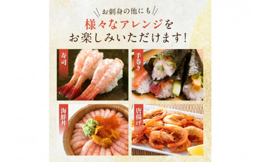 甘ーい！お手軽！日本海産 甘えび むき身 20尾×3パック 刺身用 あまえび 甘エビ  エビ刺身 生えび 冷凍 刺身 お造り