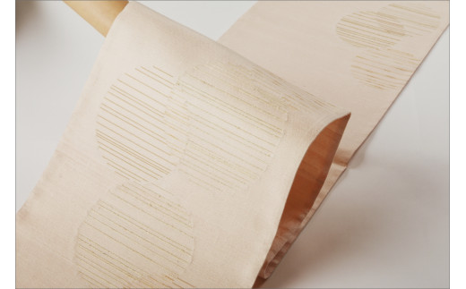 丹後の藤布　京袋帯「古代藤糸丸重文」　ピンク