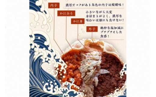 【先行予約】☆蟹の宝石箱☆ お手軽！絶品！ セイコガニ甲羅盛 3杯