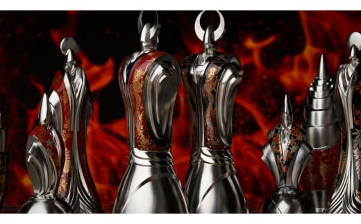 匠チェス（セット）チェスピース黒軍16体 チェスピース朱軍16体 チェスボード