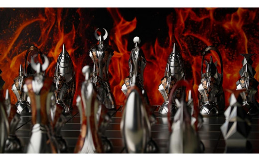 匠チェス（10-Knight 黒1体）騎馬（鳳凰）※鳳凰の頭が左