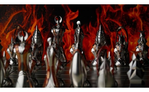 匠チェス（3-Queen 黒1体）姫（蝶、花紋、藤、竹、菊、桐、梅、桜）