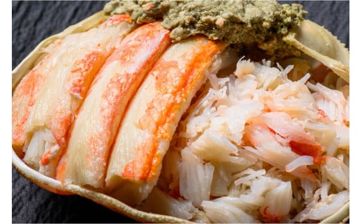 【蟹の匠 魚政】プレミアムズワイガニ甲羅盛り 蟹の漢船(おとこぶね) 小 2個(2027年1月下旬〜発送)