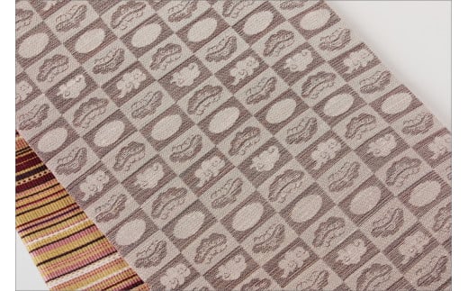 丹後帯　袋帯「ユイタン」　紫ピンク