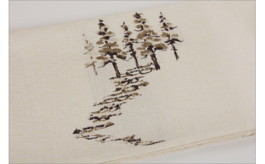 丹後帯　袋帯「夫婦杉」