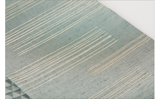 丹後の藤布　京袋帯「古代藤糸段文」　濃い青