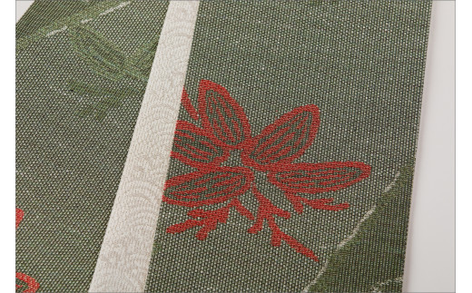 丹後帯　半幅帯「波にうさぎ（２匹入）」