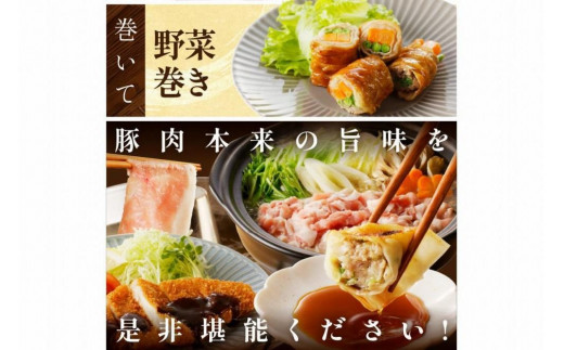 京都産こだわりの豚肉　バラエティセット 2kg以上 （ロースまたは肩ローススライス300g×１パック、バラスライス300g×1パック、トンカツ用（ロースまたは肩ロース）100g以上２枚入り×１パック、ミンチ250g×１パック、こま切れ500g×2パック）