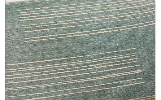 丹後の藤布　京袋帯「古代藤糸段文」　濃い青