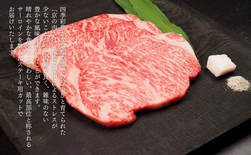 サーロインステーキ 京の肉 600g (200g×3) ブランド牛 黒毛和牛 和牛 牛 牛肉 お肉 肉 ステーキ肉 ステーキ サーロイン 最高級 冷凍 京都 京都府 南丹市