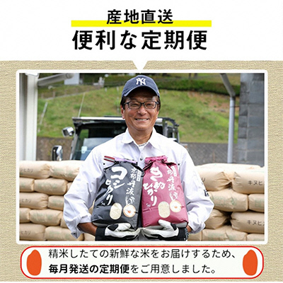 【6カ月定期便】令和6年産 新米 京都丹波産 きぬひかり 5kg 合計30kg