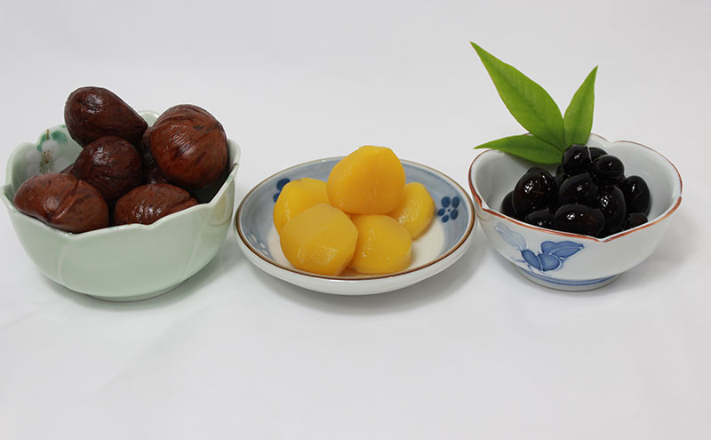 京都・南丹市　中瓶　ふるさとの味　3種セット(黒豆煮　栗渋皮煮　栗甘露煮)