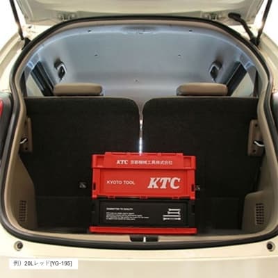 KTC 折りたたみコンテナ20L(レッド) [YG-195]【1140611】