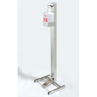 手指非接触で安心消毒!足踏み式消毒液スタンド【1267455】