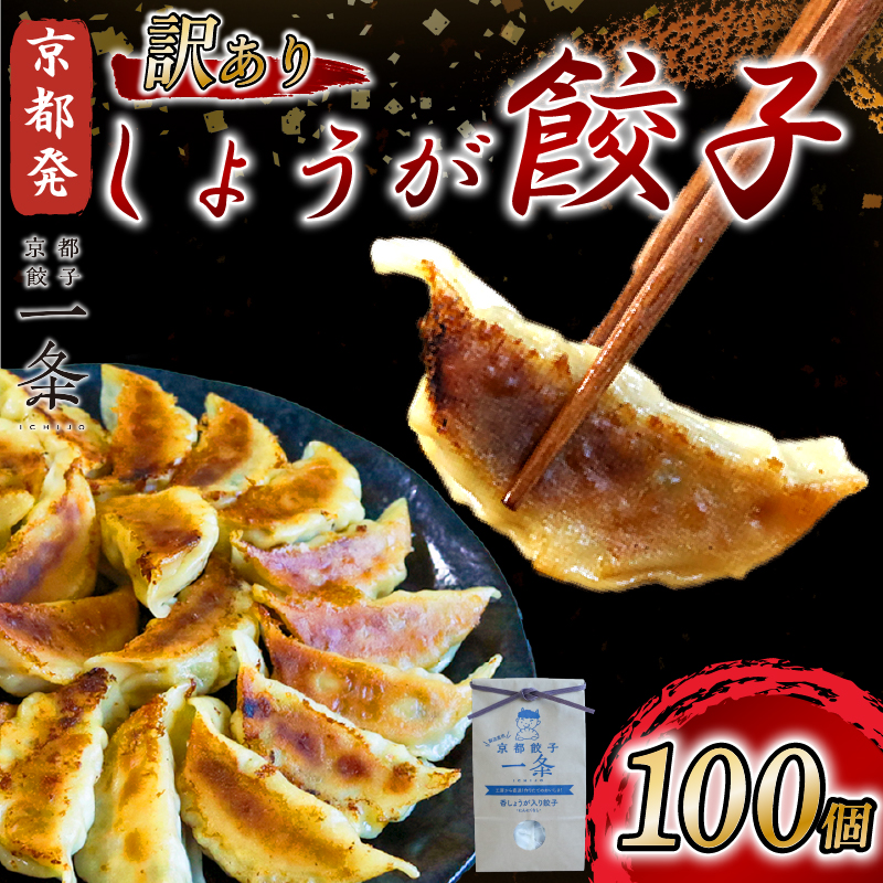 訳あり しょうが餃子 100個 冷凍 ぎょうざ ギョウザ ギョーザ しょうが 生姜 豚肉 便利 簡単調理 惣菜 絶品 おかず お子様 家族 こだわり餃子 餃子 人気餃子 簡易包装餃子 訳あり餃子 訳アリ 冷凍餃子 冷凍生餃子 京都 井手町 京都餃子一条【228】