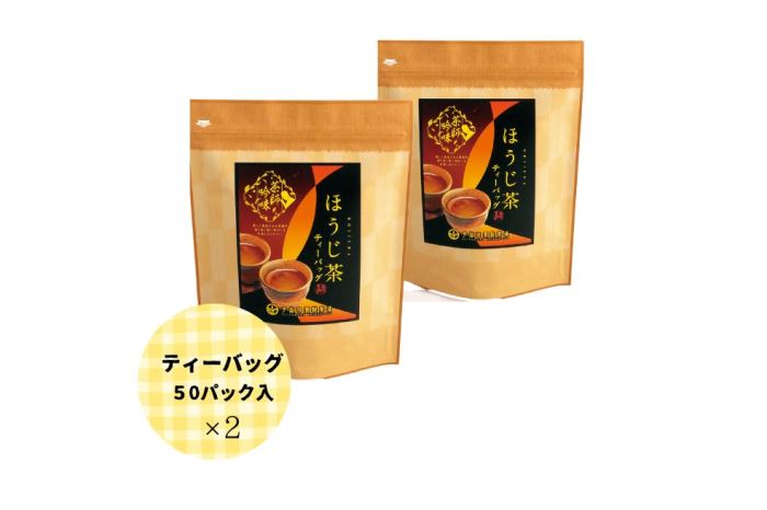 茶師吟味のほうじ茶ティーバッグ100P（50P×2袋）〈お茶 茶 ほうじ茶 ティーバッグ ティーパック 碾茶 茎 香り すっきり カフェイン 風味 スッキリ 飲料 加工食品〉