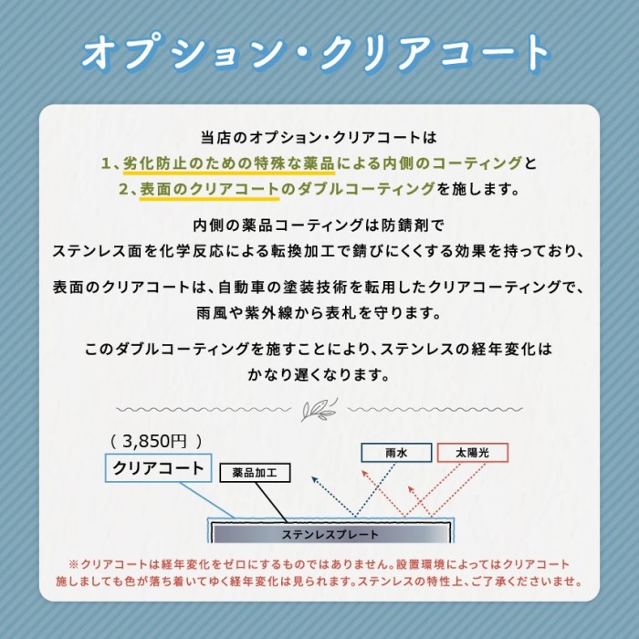 ステンレス＆ウッド表札003（6cm×15cm）〈表札 ステンレス 天然木 プレート表札 オーダーメイド表札 アンティーク表札 おしゃれ 戸建 マンション 新築 引っ越し〉