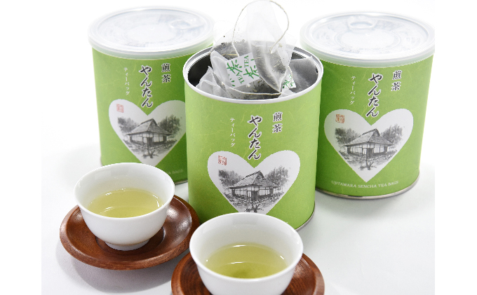 煎茶ティーバッグ　やんたん　25P×3缶〈煎茶 緑茶 お茶 茶 ティバッグ ティーパック 加工食品〉