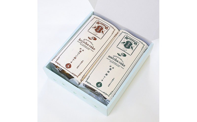 京都きよ泉の渋皮栗抹茶・ほうじ茶ケーキ(約450g)×2本〈栗 宇治抹茶 抹茶ケーキ ほうじ茶ケーキ 洋菓子 贈り物 ギフト 抹茶スイーツ〉