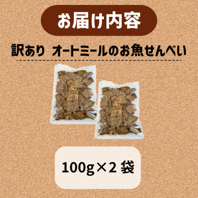 【ペット用】訳あり オートミールのお魚せんべい2種 200g (100g×2袋)【1545343】