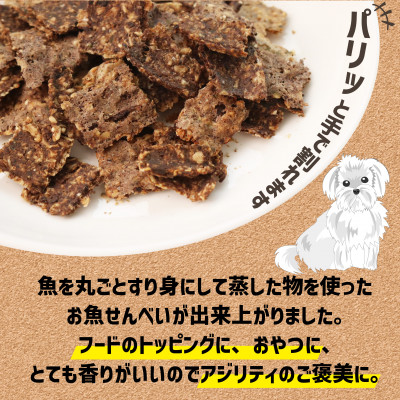 【ペット用】オートミールのお魚せんべい2種 80g (20g×各2袋) 専用箱付き【1545345】