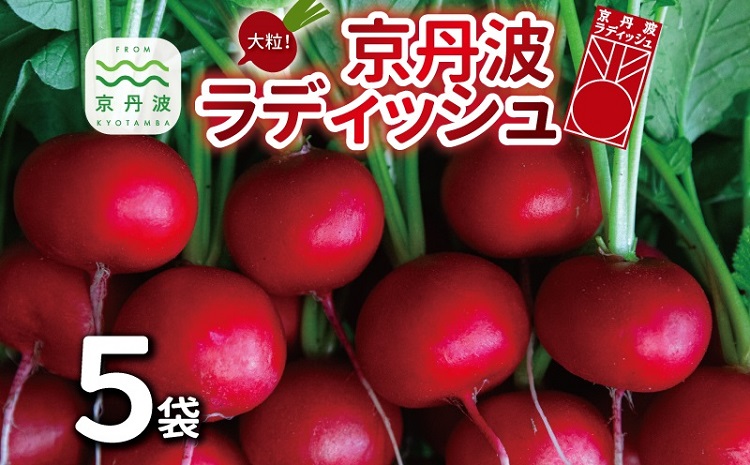 京丹波ラディッシュ 5袋セット 京都 丹波 大粒 ジューシー フルーティー ソテー グリル料理 バーベキュー アヒージョ かき揚げ サラダ スープ ※北海道・沖縄・その他離島への配送不可 [008NM001]
