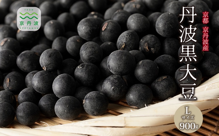 【 年内発送 】 丹波黒大豆 Lサイズ 900g お正月 おせち用 京都 京丹波町産 丹波黒豆 新豆 国産 お取り寄せ ご当地グルメ 生産者限定 令和7年産 L 生豆 大粒 小分け ※北海道・沖縄・その他離島は配送不可