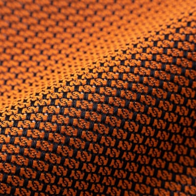 【手織りネクタイ】オレンジ ガルザタイ kuskafabric 丹後の絹織物【高島屋選定品】【1615555】