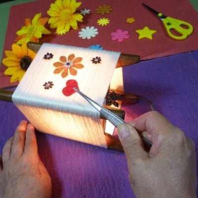 糸巻きランプ作り体験ペアチケット1枚 京都府与謝野町 広瀬創作工芸【1527116】