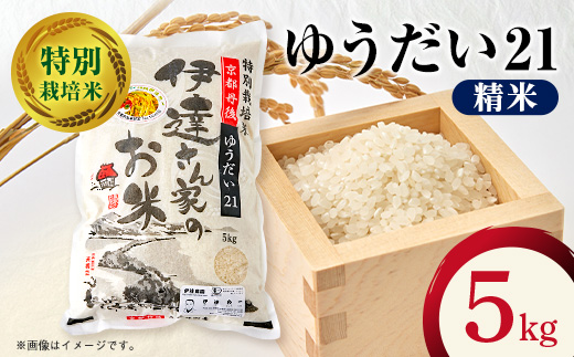 令和7年産米 特別栽培米「ゆうだい21」精米5kg　京都与謝野町　【伊達農園】　数量限定【1684239】